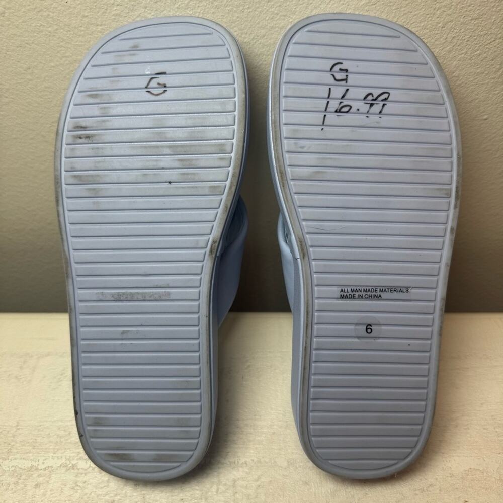 DV by Dolce Vita Sky Blue Platform Cushioned Sandals Flip Flops Women’s Size 6 - Picture 8 of 9